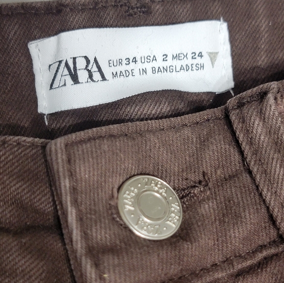 🤩Host Pick❤️ZARA 90s Split Hem Jeans Women's Size 2 - Picture 8 of 11